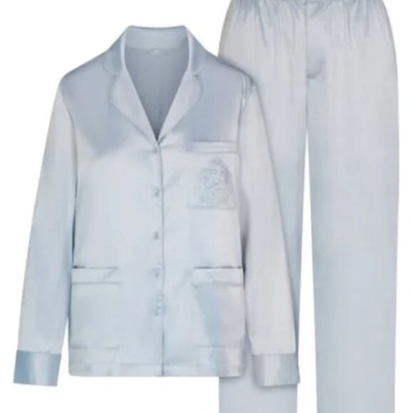 NWOT SKIMS HOTEL SKIMS SHINE LONG SLEEVE BUTTON UP/Bottoms Size L - Picture 1 of 5